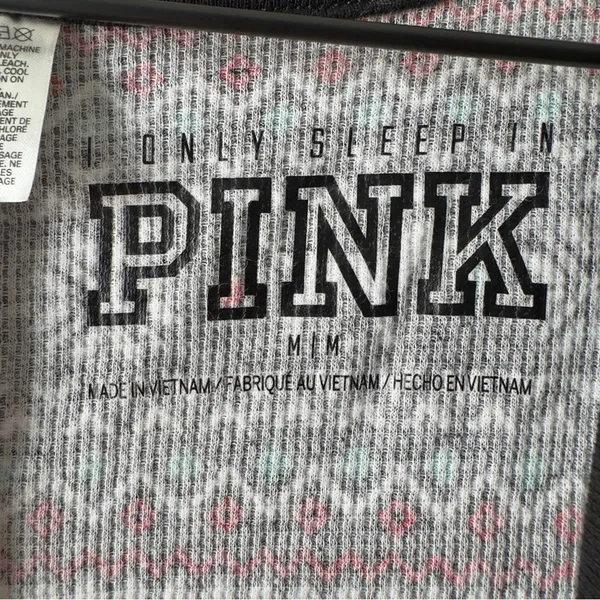 PINK Victoria's Secret Fair Isle Dog Patterned Pajama One Piece Onesie Jumpsuit - Image 7