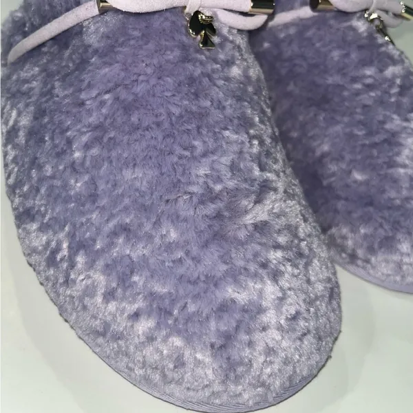 Kate Spade Lavender Plush Women's Slippers - Image 2