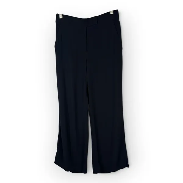 ALC Womens 2 Black Wide Leg Dress Trouser Pants Modern Minimalist - Image 2