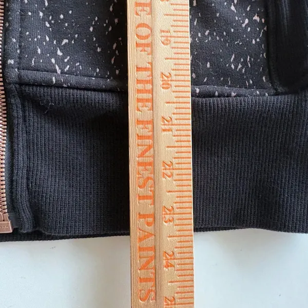 Lululemon‎ Scuba Hoodie Women 4 Black Speckled Rose Gold Full Zip Fleece - Image 6