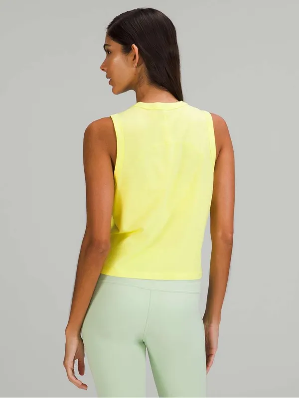 Lululemon Classic-Fit Cotton-Blend‎ Tank Top Electric Lemon - Image 3