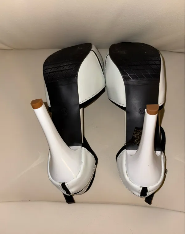 Women's high-heeled platform sandals with an open toe, ideal for parties and summer. Size 8 - Image 5