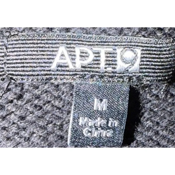 Apt. 9 Women's Black Woven Silver Metallic Thread‎ Open Front Cardigan Size M - Image 3