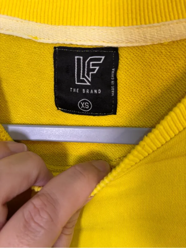LF the Brand womens long sleeve graphic sweatshirt yellow XS - Image 3