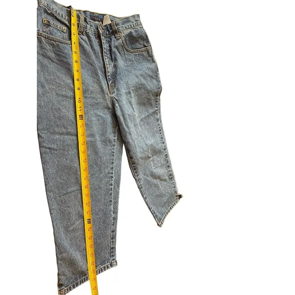 VTG Bill Blass High Rise Mom Cropped 90s Jeans 8 - Image 6