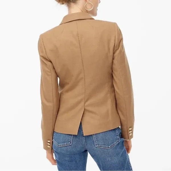 J. Crew Factory Wool Original Schoolboy Blazer Camel Brown Women’s Size 8 - Image 2