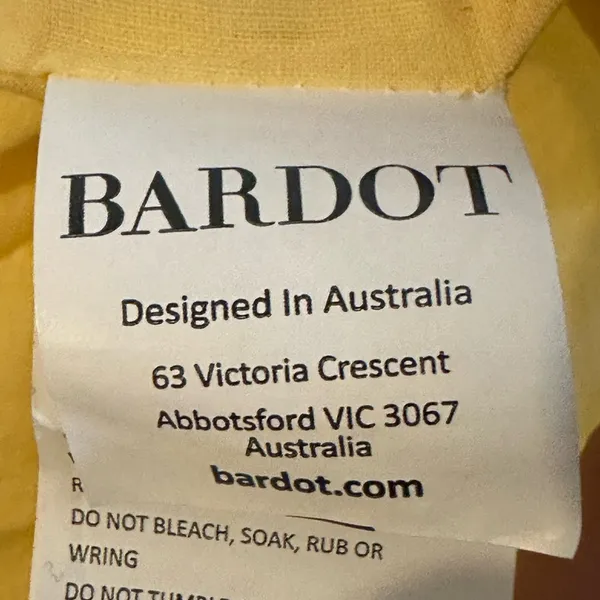 Bardot Floral Ditsy Tie Shoulder Midi Dress Yellow Size 8 - Image 13