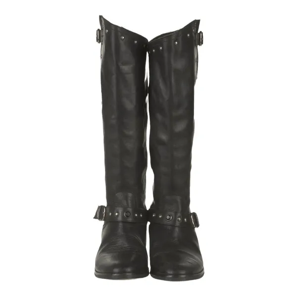 Golden Goose Kate Tall Studded Leather Moto Boots - Black - 38 - Image 2