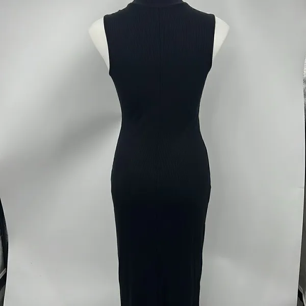Who What Wear black ribbed knit sleeveless maxi dress small - Image 6