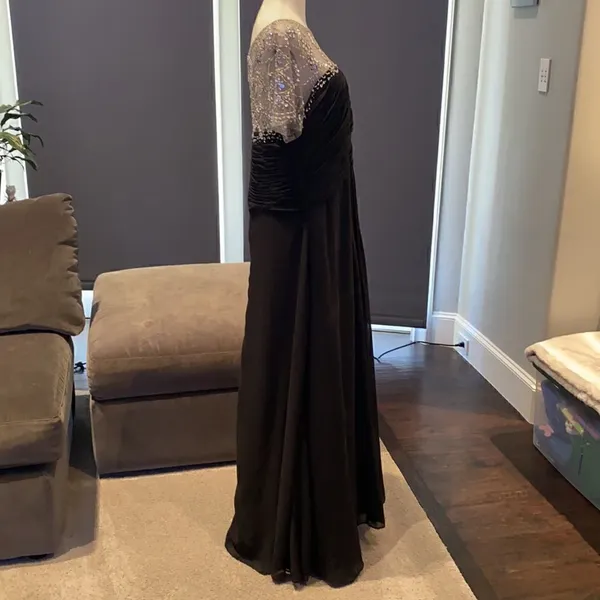 Women’s Black Long Chiffon Dress XL *READ DESCRIPTION** - Image 6