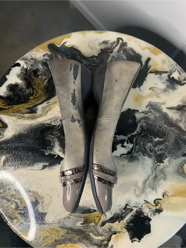 Naturalizer Metallic Pewter Cap Toe Ballet Flats - Image 9