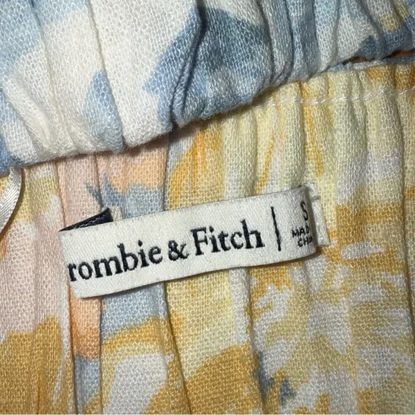 ABERCROMBIE & FITCH Cropped Top‎ Flower Linen Bralette size Small - Image 5