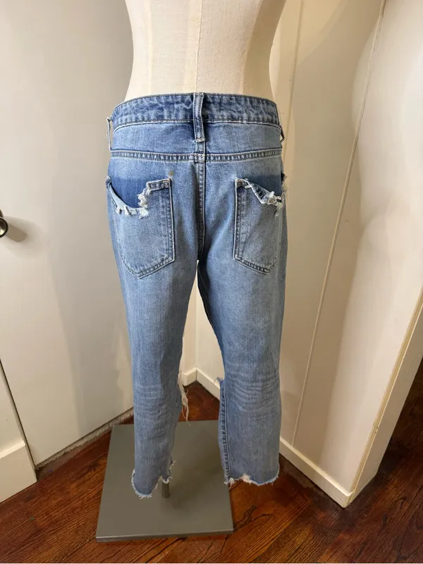 Hidden Distressed Light Blue Women's Ripped Jeans Sz 30 - Image 2