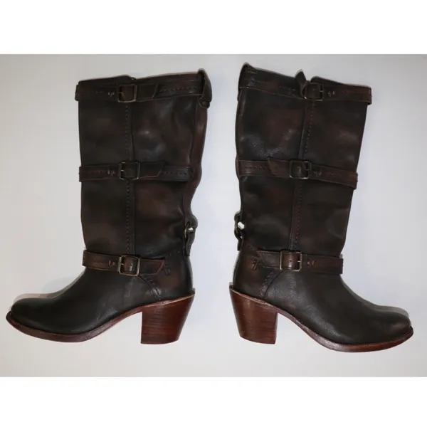 FRYE distressed 3 strap boots - Image 5
