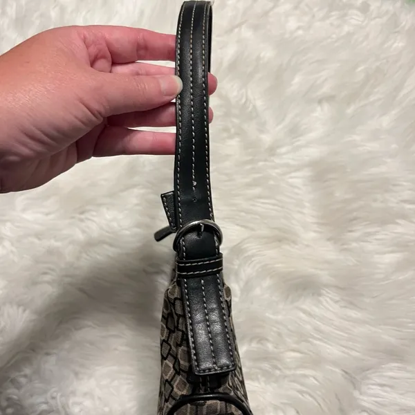 Nine West Small Purse Shoulder Bag single strap black gray - Image 4