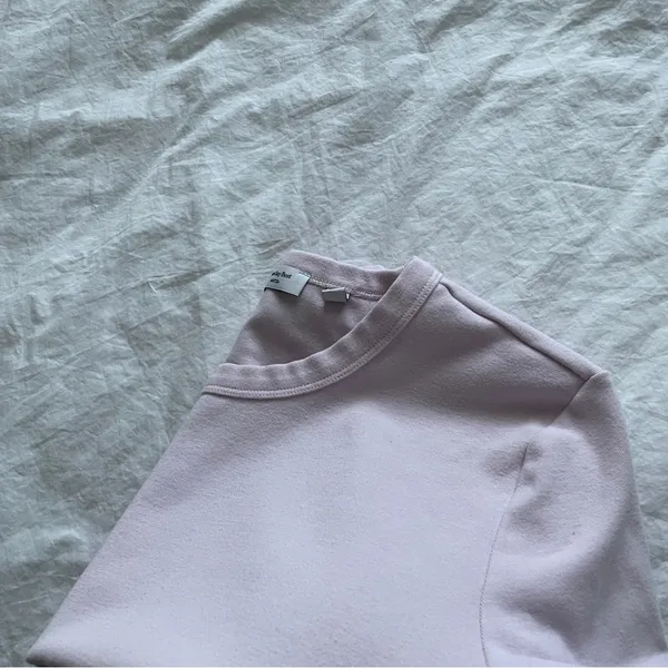 Aritzia villa pink besthug little ribbed tshirt - Image 4