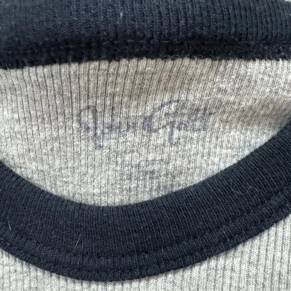 Brandy Melville Jean Paul Gray and Black Knit Top - Image 3
