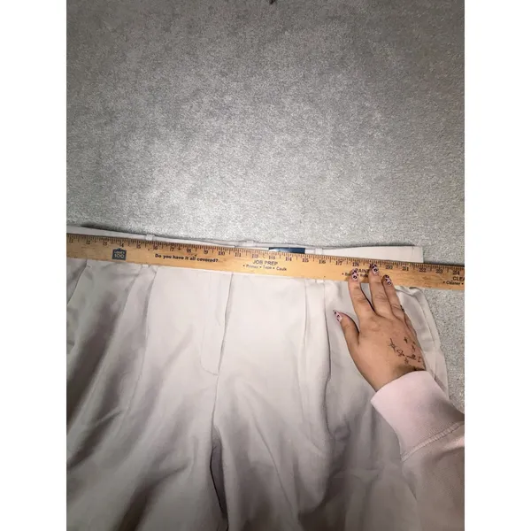 NWT abercrombie beige wide leg dress pants pleated 35/20R Curve Love Plus Sloane - Image 8