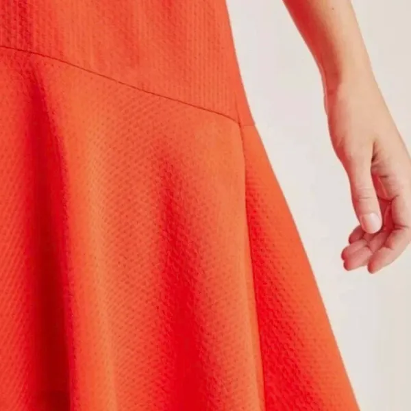 Maeve by Anthropologie Red Rousseau Flounced Knee Length Dress - Size - 4 - NWT - Image 4