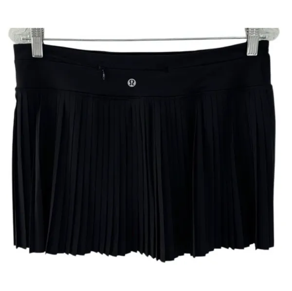Lululemon Pleat To Street Skirt II Black Size 8 - Image 10