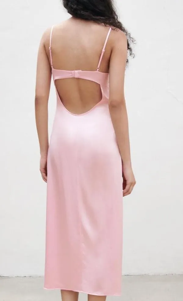 Zara Pink Midi Dress - Image 2