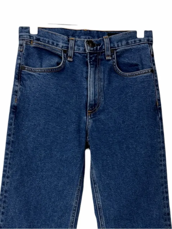 Rag & Bone Womens Jeans Size 26 Wide Leg Mid Rise Raw Hem Blue Denim Made USA - Image 3