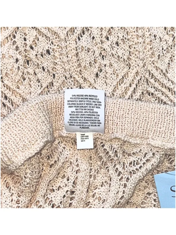 NWT Shade & Shore Crochet Cover Up Pants Set Boho Beach Vacation Medium - Image 6