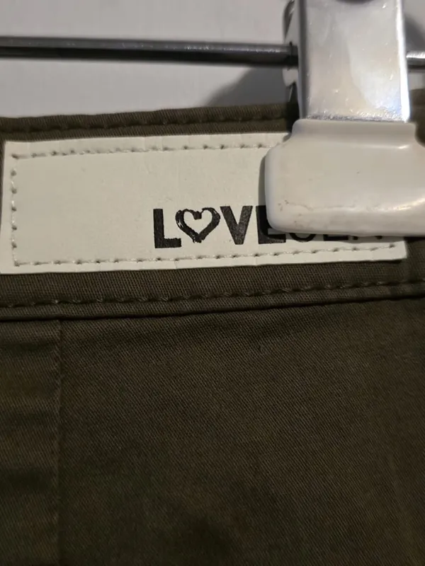 Love women s Olive Cargo Pants - Military Green Utility Style - Image 12