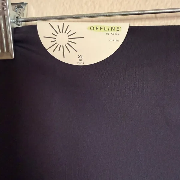 OFFLINE by Aerie Real Me 7/8 Leggings High Rise Crossover Waist Navy Blue XL - Image 6