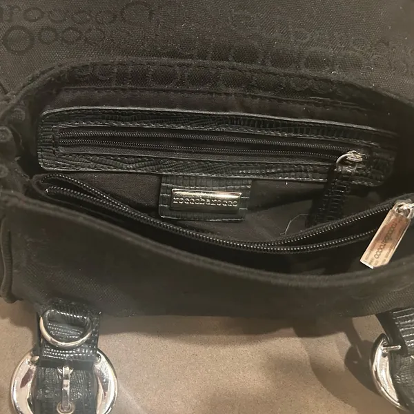 Bag Chic Black Satchel with Silver Buckle Accents by ROCCOBAROCCO/lovely clean - Image 10