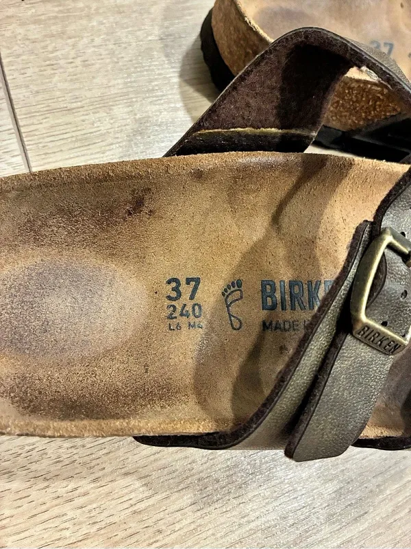 Birkenstock Women’s Mayari Buckle Sandals Brown Metallic Bronze Size 6 - Image 4