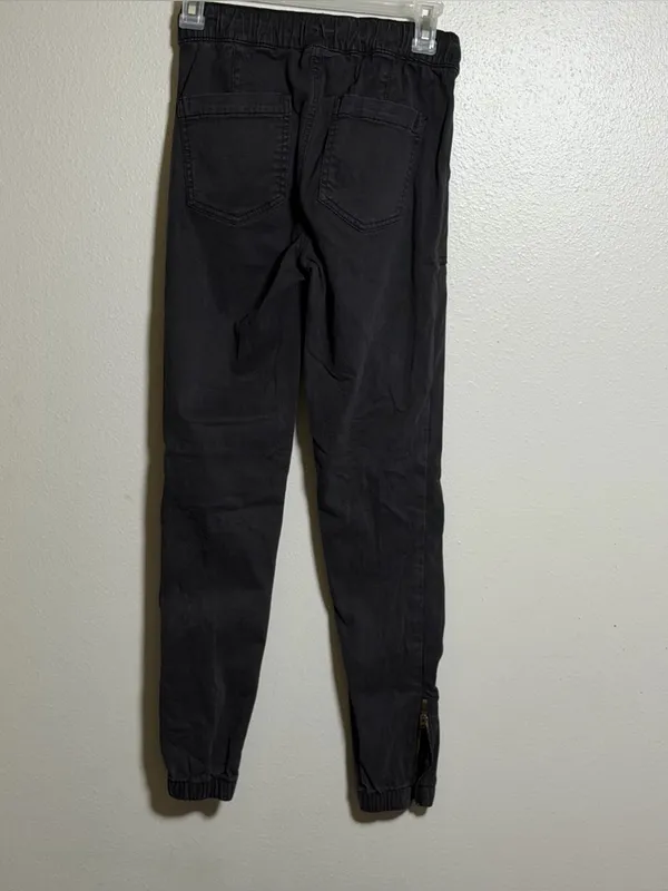 American Eagle Women Super Stretch Black Drawstring Jogger Cargo‎ Pants size 2 - Image 6
