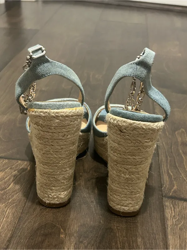 Thalia Sodi Caden Denim‎ Wedge Sandals - Image 5