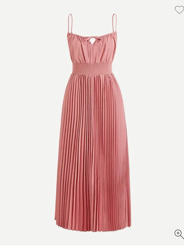 J.Crew Smocked Waist Pleated Midi Dress Pink NWT Size 10 - Image 3