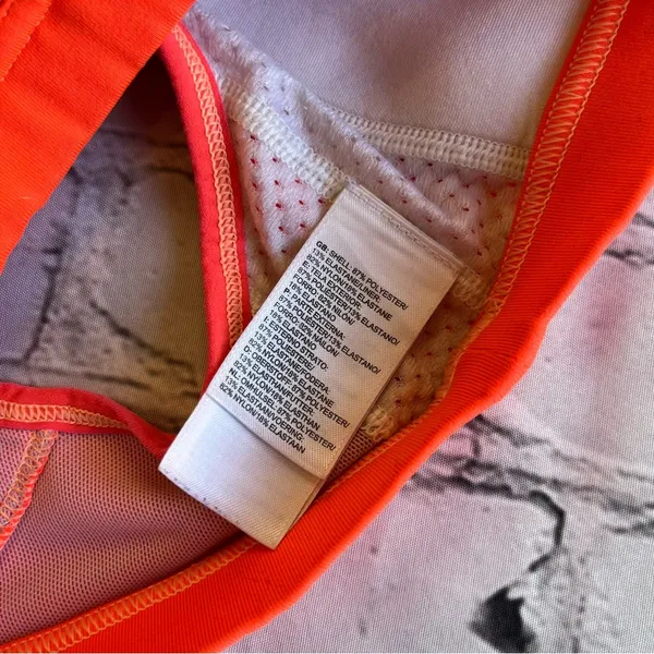 The North Face Sports Bra Pink Womens Small Neon Work Out Gym Padded Yoga Top - Image 9