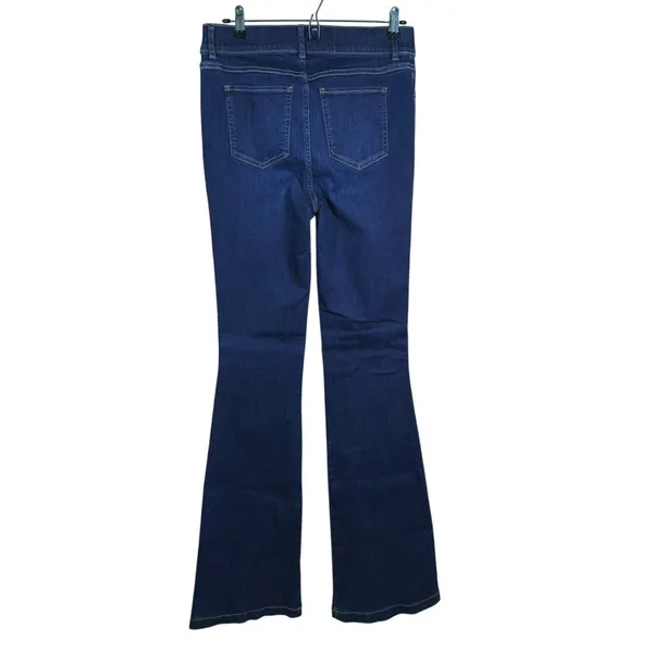 NWT Spanx Pull-On Flare Jeans Stretch Medium Tall Midnight Blue Dark Wash Retro - Image 3