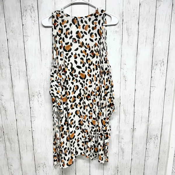 Show Me Your Mumu Dress‎ Womens Small Circus Mini Leopard Print Cold Shoulder - Image 4