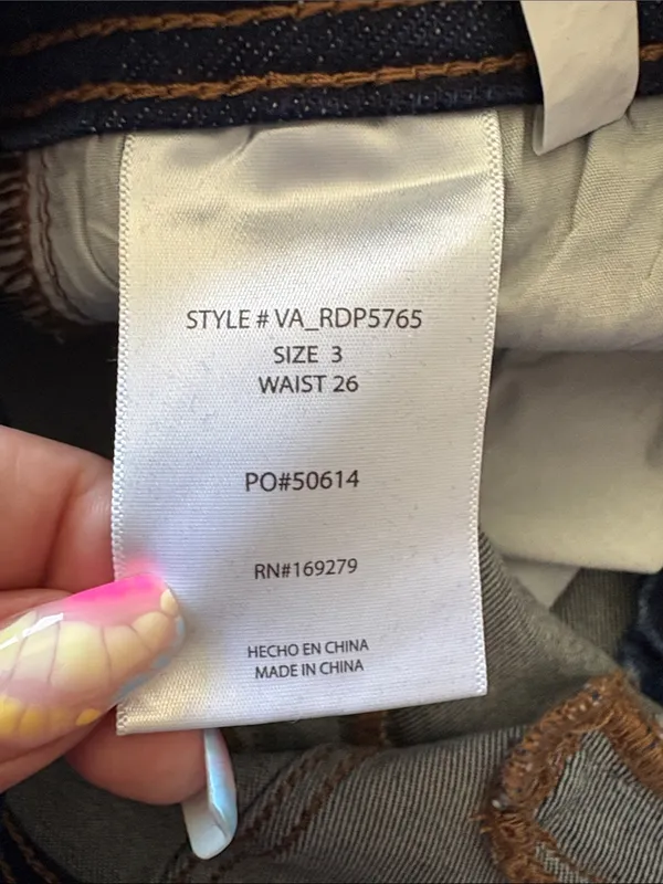 Risen Slant Pocket Wide Leg Jeans Blue Size 26 - Image 9