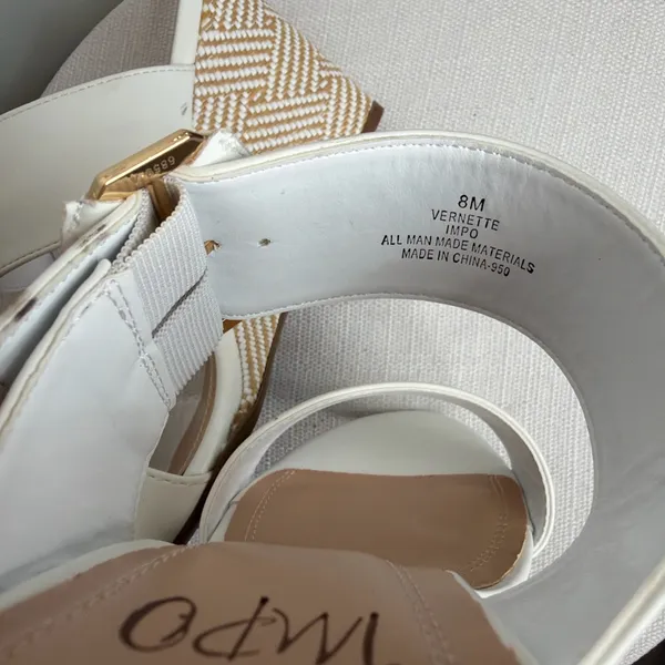 IMPO Vernette White Wedge Sandals Women’s Size 8 New(B96)”✨ - Image 8