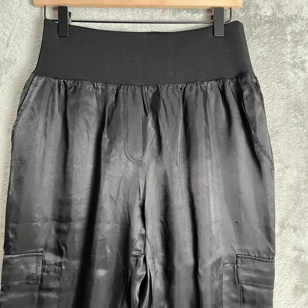 Cinq a‎ Sept Giles Cupro Cropped Cargo Joggers Luxe Utility Large Minimilast - Image 2