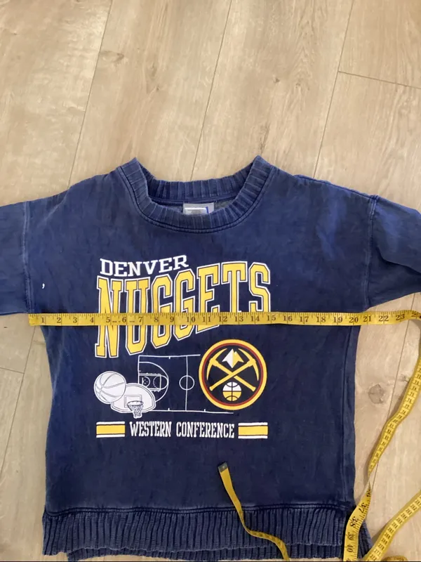 Denver Nuggets vintage-style graphic crewneck sweatshirt, Navy, Size 10/12, NWT - Image 10