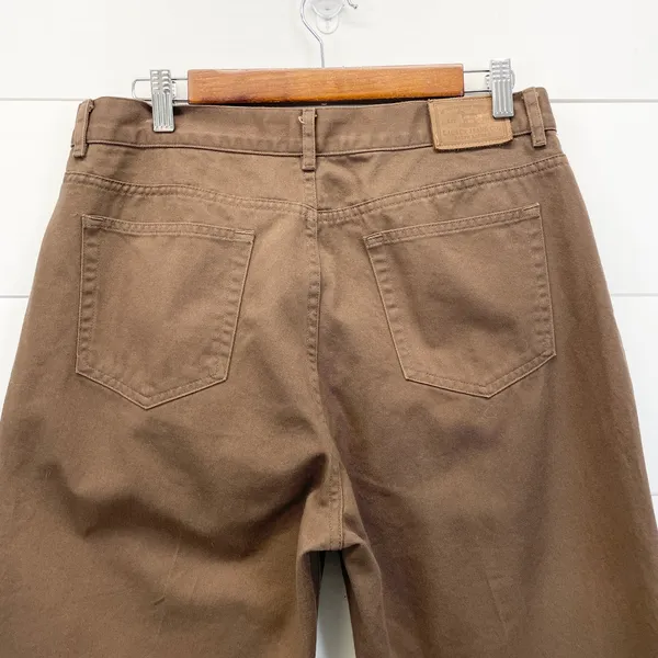 LAUREN Ralph Lauren Womens 10 Capri‎ Pants Medium Brown 100% Cotton Chino - Image 6