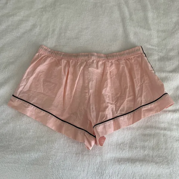 Victorias Secret 100% Cotton Pajama Shorts Pink & Black - Image 2