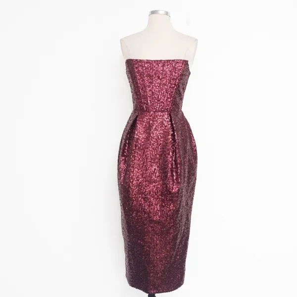 Bronx and Banco Maraya Sequin‎ Strapless Midi Dress - Image 3