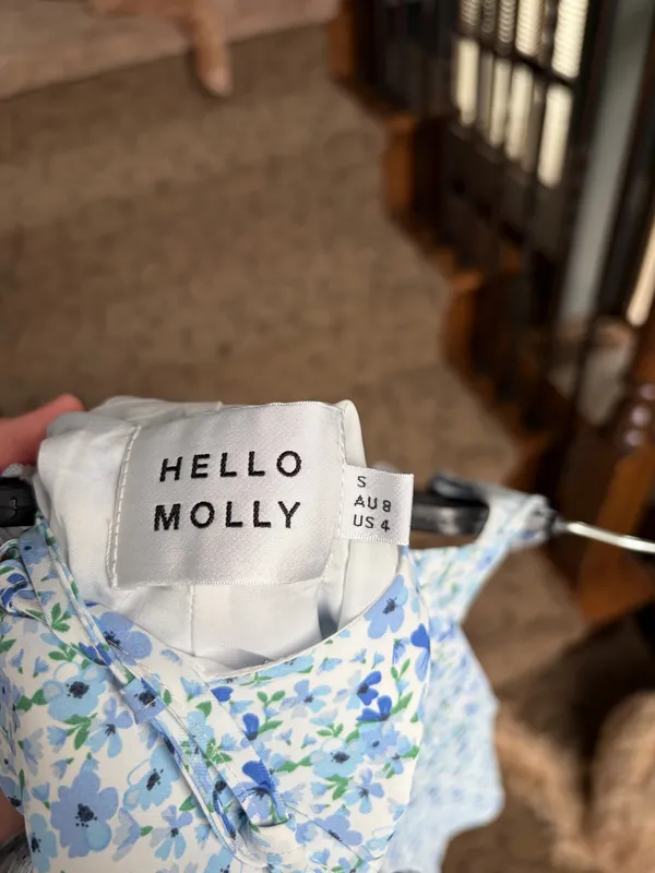 Hello Molly Print Of The Season Mini Blue Dress - Image 3