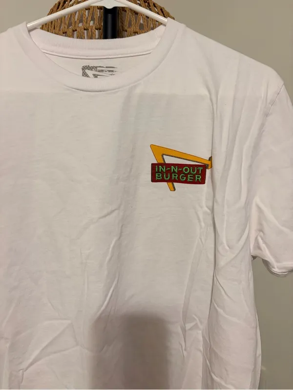 In n out White Short Sleeve Logo Tee Size L - Image 2
