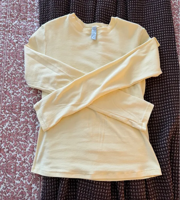 Abonlen Fitted Cotton Long Sleeve Yellow - Image 2