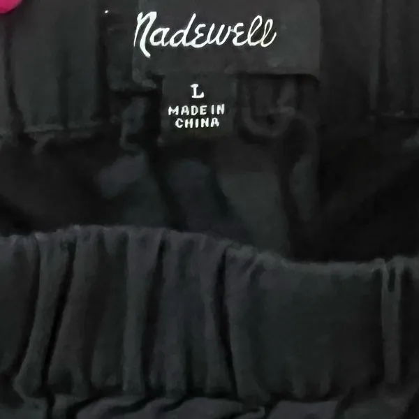 Madewell Eyelet Off-the-Shoulder Ruffled‎ Short Sleeve Top in Black Size Large - Image 11