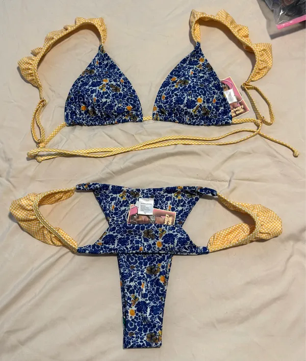 Strawberry Milk Mob Cora Bikini Set Blue Size L - Image 6