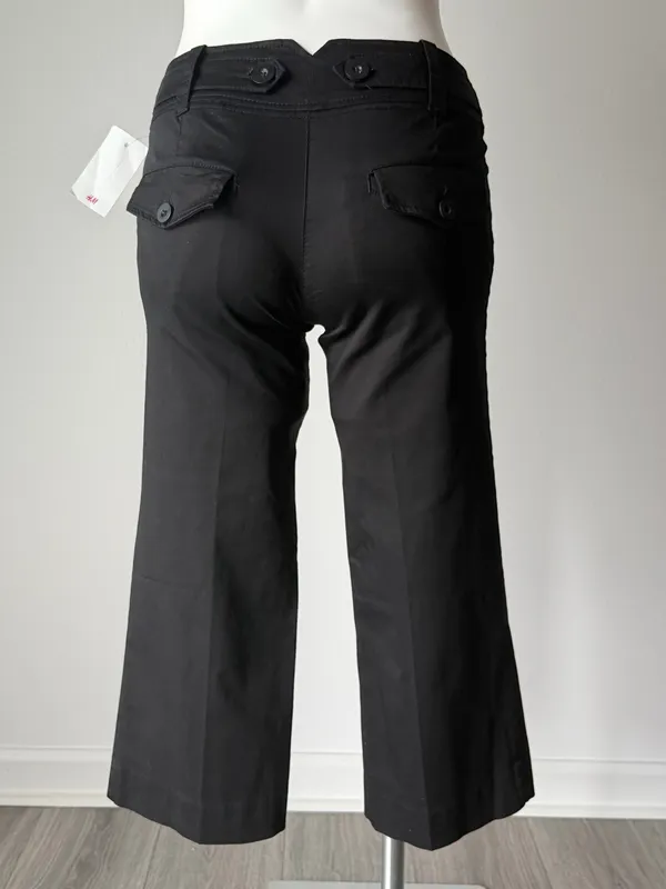 H&M Black Cropped Dress Pants - Image 9